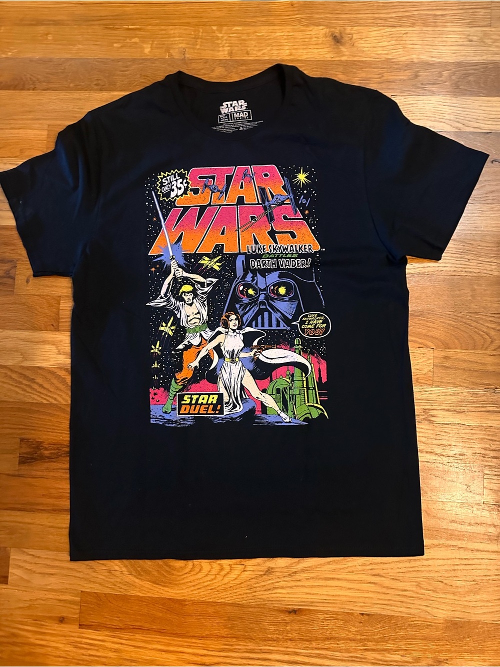 Star Wars Black Duel T-shirt Vintage Style Men’s Size Large